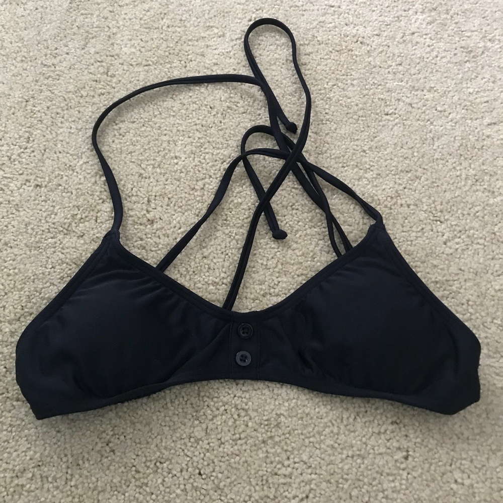RVCA black scoop bikini top